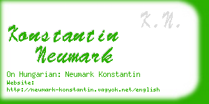 konstantin neumark business card
